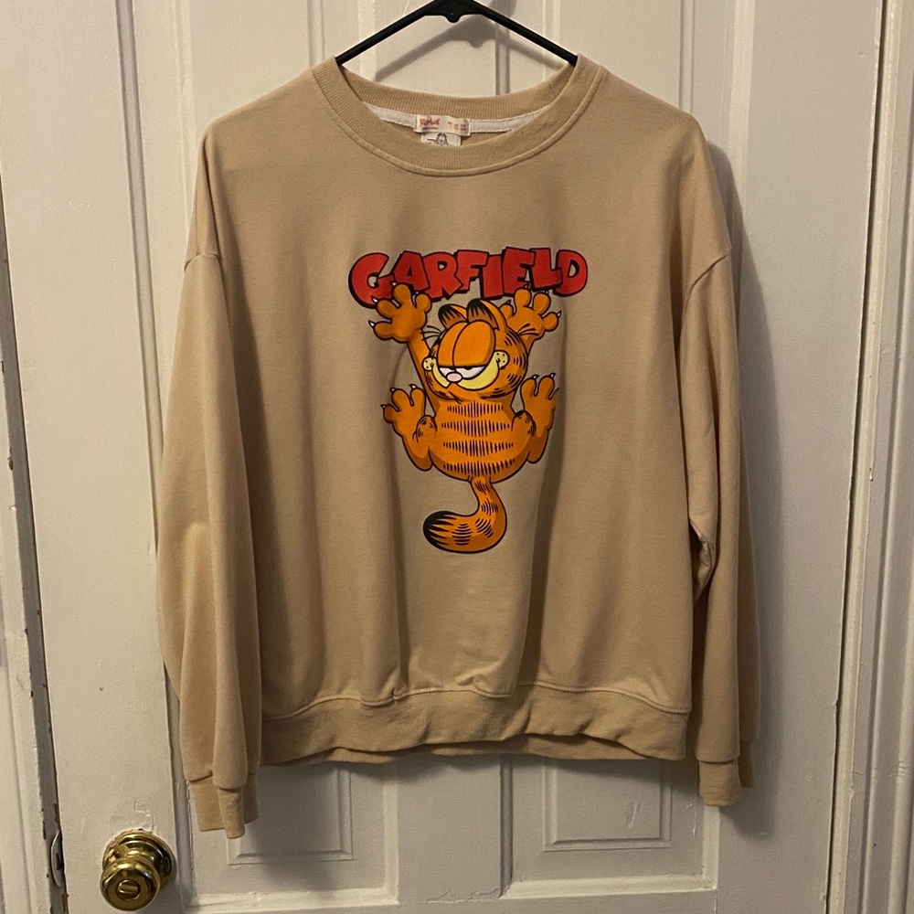 ROMWE Beige Garfield Graphic Top